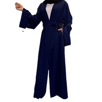 Haute qualité musulman islamique Burqa avant ouvert abaya robe femmes couleur unie décontracté à la mode grande taille femmes Abaya