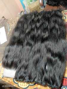 Vente en gros d'extensions de cheveux humains Temple indien vague de corps noir naturel faisceaux de cheveux vierges bruts non transformés doux soyeux confortable - Product Image 3