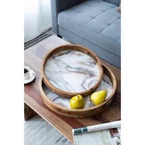 Handmade Wooden <b>Tray</b> in <b>Warm</b> Brown Color with Rectangular Shape Crafted From Mango and Acacia Wood for Versatile Use - Product Image 2