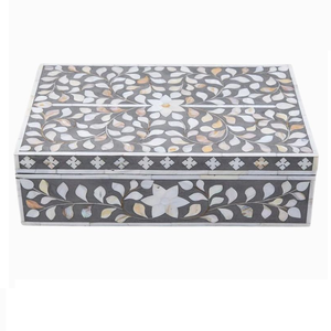Handmade Modern Luxury Mother Pearl Inlay Jewelry <b>Box</b> Elegant Storage Display <b>Trinket</b> <b>Box</b> - Product Image 1