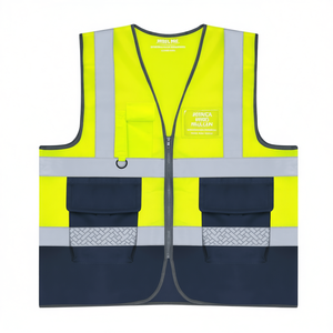 Gilet Riflettente Personalizzabile con Adesivi e Luci Riflettenti Promozionali - Product Image 2
