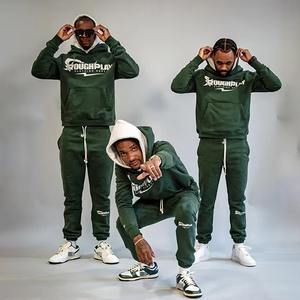 Conjunto Deportivo de Primavera para Hombre, Chándal de Alta Calidad, Logotipo Personalizado Bordado al por Mayor, Ropa Deportiva Holgada de Algodón y Felpa Impermeable - Product Image 2