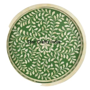 Plateau de service décoratif en forme d'étoile avec incrustation de nacres et de nacres, coloré et personnalisé, conçu par un fabricant professionnel. - Product Image 5