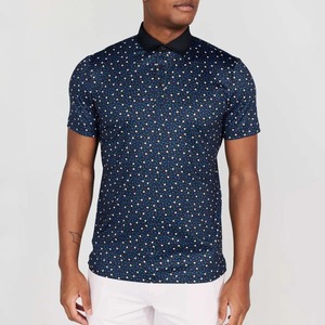 Polo de calidad de fabricante para hombre, camiseta transpirable elástica de poliéster con estampado de sublimación de golf, camisetas de polo OEM - Product Image 6