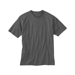 Camisetas de cuerpo suave con cuello redondo Formal de punto de poliéster y algodón de alta calidad para hombre, estampado de Color sólido, teñido liso - Product Image 1