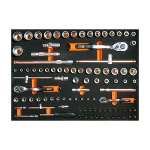 NEW Roller Cabinet Tool Set 194 Parts 7 Security-locked Drawers Integrated Lock Easy Access Of Tools Side Handle
