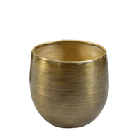 Maceta Moderna de Hierro Dorado, Ecológica, Elegante, Decorativa para Jardín Interior y Exterior, Maceta Colgante Hecha a Mano