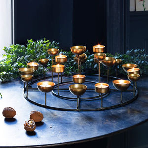 Vaisselle de décoration de mariage et d'événements Bougeoir de qualité supérieure Pot à bougie votif en métal de finition en béton unique de grande taille - Product Image 5