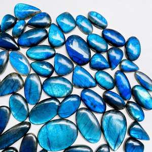 Cabochon de Labradorite Flash bleu 15x20mm à 20x40mm pierre en vrac polie pour la fabrication de bijoux - Product Image 5