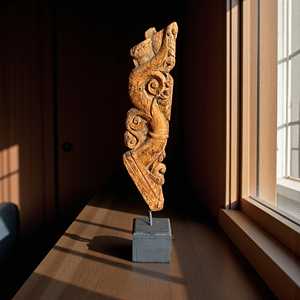 Soporte de Madera Vintage Indio, Tallado a Mano, Decoración Arquitectónica de Pared, Estilo Rústico Antiguo para Interiores del Hogar, Combinación Variada, 1 Contenedor - Product Image 1