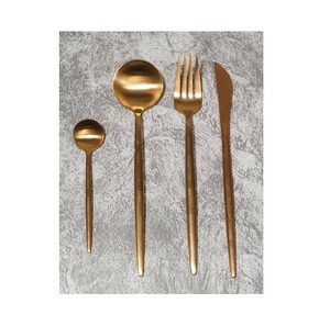 ชุดช้อนส้อมสแตนเลสสตีลชุบทองสำหรับงานแต่งงาน,ชุดช้อนส้อมและช้อนส้อมช้อนส้อมมีดมีด้ามจับโลหะสำหรับงานแต่งงานสุดหรูปลอดภัยและมีสุขภาพดี - Product Image 4