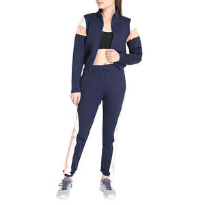 Entrenamiento deportivo y Jogging, venta al por mayor, chándales para mujer, chándal transpirable personalizado, trajes para mujer, 2 piezas, 100% algodón liso - Product Image 4
