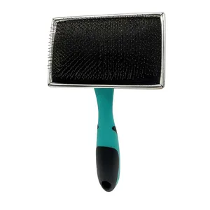 Cepillo Deslizante de Acero Inoxidable OEM con Púas Largas, Herramienta de Aseo para Mascotas con Material PP y TPR para Perros - Product Image 3