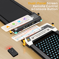 Tapis de course compact pour sous le bureau avec fonction de massage des pieds et absorption des chocs