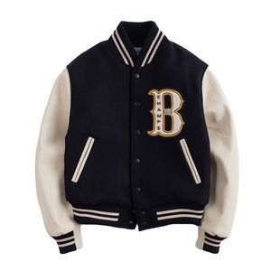 Fabricants de vêtements sur mesure, veste varsity en polyester/coton personnalisée, streetwear d'hiver, logo sur le devant, unisexe - Product Image 1