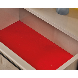 Table de toilette avec miroir LED Athome Istanbuledressing, détails dorés, MDF, brun crème foncé, coiffeuse avec boîte à bijoux, pour la maison - Product Image 3