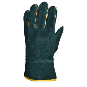 ถุงมืองานเชื่อมหนังแยกสีเขียวทนความร้อน - Product Image 3