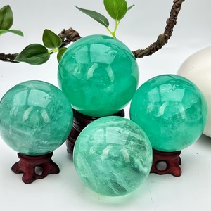 Sfera di Fluorite Verde Naturale di Alta Qualità, Lucidata, per Cristalloterapia, Guarigione Reiki, Meditazione e <span class=keywords><strong>Chakra</strong></span> - Product Image 1