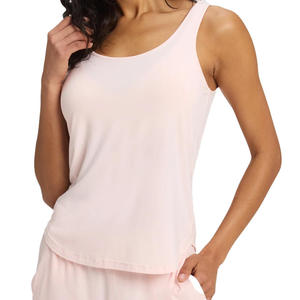 Camiseta sin mangas de punto para mujer con corte moderno y acabado suave que mejora cualquier atuendo Minimalista Elegancia Moda Forward 1X1 rib - Product Image 1