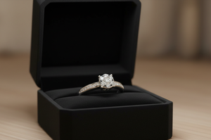 Anillo de Diamantes de Lujo con Racimo de Oro para Mujer, Elegante Banda de Oro y Plata de Dos Tonos, Regalo de Compromiso, Boda, Novia - Product Image 2