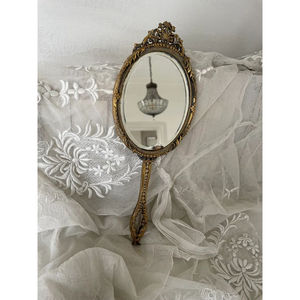 Nuevo y elegante espejo de mano plateado con mango, espejo portátil, espejo ovalado de maquillaje Personal de Royal Home Collection Supplies - Product Image 4