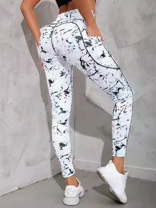 กางเกงออกกำลังกายทรงยาวเอวสูง คุณภาพสูง สไตล์ใหม่ ปี 2026 ทนทาน ผลิตจากโพลีเอสเตอร์ 100%/ไนลอน แห้งเร็ว เหมาะสำหรับโยคะ - Product Image 3