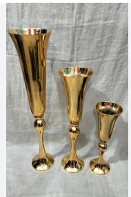 Florero de metal plateado hecho a mano de la más alta calidad, diseño costero clásico para Decoración de mesa de boda o exhibición de mesa auxiliar - Product Image 6