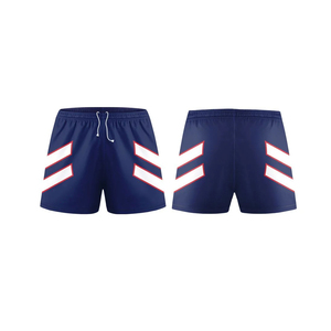 Pantalones cortos reversibles por sublimación personalizados, pantalones cortos de rugby unisex de malla transpirable de secado rápido fino para verano - Product Image 1