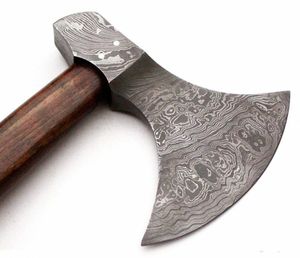 ขวานเหล็กดามัสกัสทำด้วยมือเกรดอุตสาหกรรมไม้ดอกกุหลาบ - Product Image 4