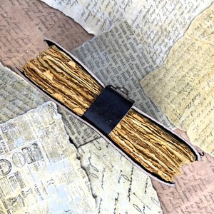 Vintage A5 Leather Journal Notebook with UV Print Sketch Book and Deckle Edge Gifting Cotton Vintage <b>Paper</b> - Product Image 4