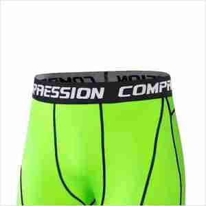 Short de compression respirant perroquet avec logo personnalisé tissu de soutien musculaire évacuant l'humidité pour vêtements de sport ou de gymnastique - Product Image 6