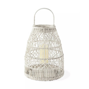 Rattan Lantern Set Handmade Wicker <b>Candle</b> Light Holder Soft Neutral Finish Decorative Lantern For Home Patio And Resort Decor - Product Image 3