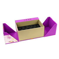 Boîte rigide de luxe pliable avec revêtement UV sélectif, logo personnalisé imprimé, gaufrage, pour emballage de bijoux de Noël, boîte en carton rose