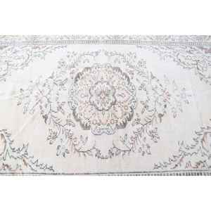 Alfombra Turca Vintage, Alfombra Grande de 5,2x8,9 pies, Alfombra Blanca a Cuadros - Product Image 4