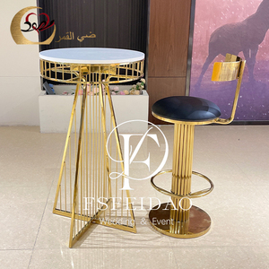 Sidixuan TA057 Modern Gold Metal <b>Bar</b> <b>Stool</b> with PU Leather Cushion Durable Adjustable Height for Home <b>Bar</b> Dining - Product Image 3