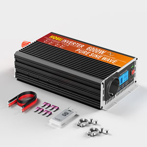 Inversor Solar HOULI de 6000W/3000W, Convertidor de Corriente para Automóvil, Inversor de Onda Sinusoidal Pura de 12V/24V CC a 220V CA para Suministro de Energía en Casa y Autocaravanas - Product Image 1