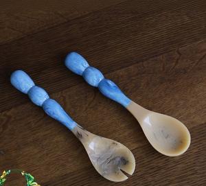 ชุดช้อนและส้อมเสิร์ฟสลัดเรซิ่นตกแต่งสวยงาม ดีไซน์ทันสมัย เป็นมิตรกับสิ่งแวดล้อม ทนทาน เหมาะสำหรับงานปาร์ตี้ - Product Image 2