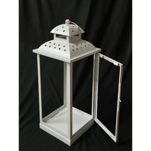 Mesa clásica de Metal blanco hecha a mano, farol de suelo, portavelas decorativo, tarros, diseño de estrellas de Navidad, bodas en casa, eventos - Product Image 2