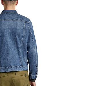 Veste en jean à col montant de haute qualité avec impression de logo personnalisé, hommes et femmes, 100% coton, style décontracté, veste pour hommes - Product Image 4