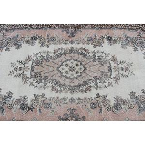 Tapis turc vintage 3,7x7,2 pieds, tapis de sol, tapis patchwork marron - Product Image 5