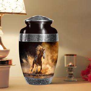 Urna Funeraria Grande con Forma de Caballo, Color Personalizado, para Cenizas Humanas, Estilo Europeo/Americano, Ecológica y Duradera (10 Pulgadas) - Product Image 2