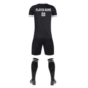 Ensemble de maillots de football unisexe de haute qualité 100% polyester avec haut en coton, séchage rapide, respirant pour adultes, été - Product Image 5