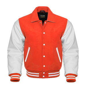 Vente en gros de veste universitaire en laine de haute qualité pour hommes superbe bombardier de baseball manches en cuir léger respirant long motif d'hiver - Product Image 3
