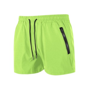 Bañador de verano y pantalones cortos de playa sólidos de algodón 100% para hombre, estilo Hip Hop de secado rápido respetuoso con el medio ambiente - Product Image 4