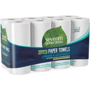 Seventh Generation 100% Tejido de baño blanco reciclado de 2 capas Caja fuerte séptica 240 hojas/rollo 12/paquete (13733PK) 2 paquetes de lavandería - Product Image 4