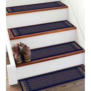 <b>Navy</b> <b>Blue</b> Printed <b>Rug</b> with Yellow and Red Flowers,Goblen - Product Image 1