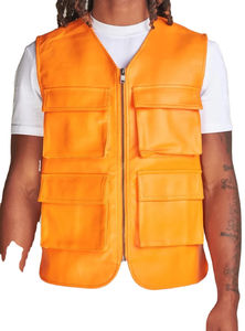 Plus Size Fashionable Sleeveless <b>Men</b> <b>Leather</b> Vest Motorbike <b>Leather</b> Vest <b>for</b> <b>Men</b> Cowhide <b>Leather</b> <b>Waistcoat</b> - Product Image 4