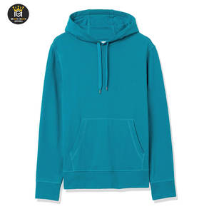 Sweats à capuche surdimensionnés unis avec logo personnalisé OEM Sweats à capuche légers en coton pour hommes - Product Image 1