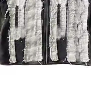 Sudadera con Capucha para Hombre 2024, Diseño Desgastado con Bordado, Tejido de Algodón/Poliéster Transpirable, Cierre de Cremallera, Color Sólido, Personalizable, Invierno - Product Image 6