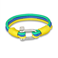 Bracelet de corde de voile de couleur de drapeau National minimaliste pour les hommes